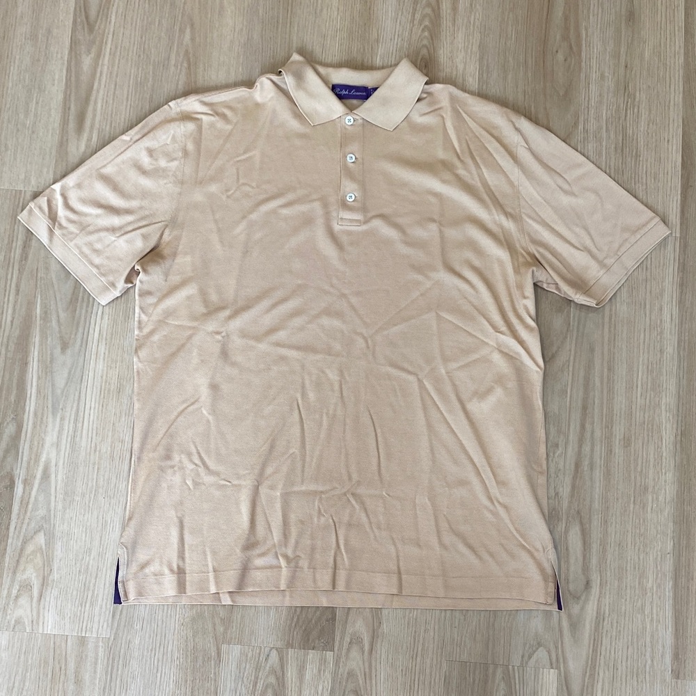 Ralph Lauren Purple Label Men's Tan Polo Shirt